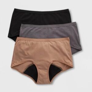 NWT! Hanes Comfort Period and Postpartum Moderate Leak Protection Boy Shorts